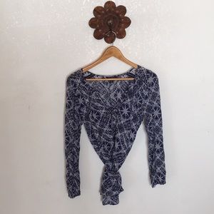Navy design Lucky Brand blouse